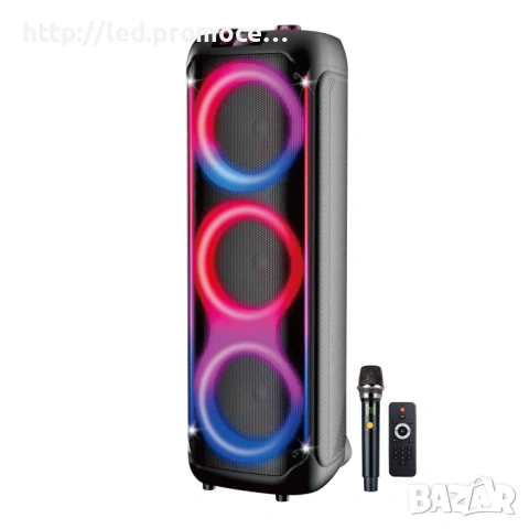 ПРЕНОСИМ ВИСОКОГОВОРИТЕЛ ЕК-3888, Троен модул: 3x8“ Високоговорители + tweeter