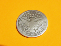 Рядък Колекционерски сребърен долар  BARBER  QUARTER DOLLAR - 1907 г. сребро, снимка 4
