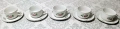 	Изискан винтидж сервиз за чай/кафе бял порцелан с нежни рози (5 сета), снимка 1