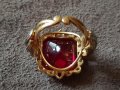 ЗЛАТЕН 18 КАРАТА с огромен РУБИН ръчен елегантен пръстен злато, снимка 7