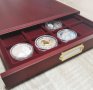  луксозна кутия тип чекмедже за 20 юбилейни монети на БНБ, снимка 1 - Нумизматика и бонистика - 34152744
