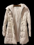 Бяло дълго яке Moncler Монклер 100% гъши пух, снимка 1