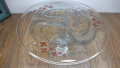 Кристален поднос със столче Salco Kristallglas , снимка 1 - Чинии - 44933863