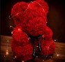 Плюшено мече с LED рози - подарък за мама, момиче, баба - комплект вечни рози 25 см, снимка 6