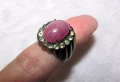 925 сребърен пръстен с рубин размер 15x10мм, снимка 3