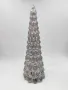 Стъклена светеща Led коледна елха 30см 10 диаметър , снимка 4