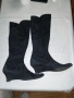 Черни велурени ботуши номер 44 високи 50 см , снимка 3