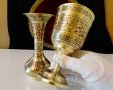  Царски бронзов бокал,чаша за вино,клетъчен емайл. , снимка 11