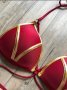 Червен дамски бански от две части, снимка 2