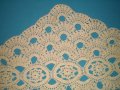 Плетена на една кука покривчица  цвят екрю, снимка 2