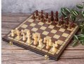 Нов Дървен Шах с Табла 40х20см, снимка 1 - Шах и табла - 44478368