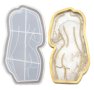 Абстрактно тяло прав силует жена гола силиконов молд форма поднос поставка основа фондан гипс смола , снимка 1