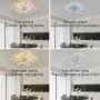 Квадратен LED плафон STCH, 100 W, 56 × 56 × 12 см, с дистанционно, снимка 4