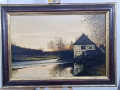 Пейзаж маслени бои върху платно, снимка 1