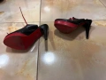 Подарявам - Дамски летни затворени обувки на ток номер 35 стелка 22см. ток 11см., снимка 3