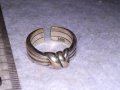 Стар АРТ НУВО ПОСРЕБРЕН БРОНЗОВ ПРЪСТЕН - ПАНДЕЛКА с ПЕЧАТ S925 РЕГУЛИРУЕМ РЕТРО МОДЕЛ 38511, снимка 5