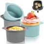 Нови Големи силиконови купички за Air Fryer, форми за яйца, кекс и десерти 4 броя комплект, снимка 1