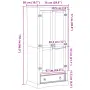 vidaXL Гардероб "Corona" 76x50x170 см бор масив, снимка 9