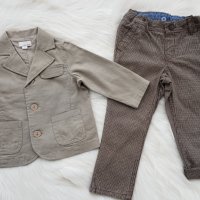 Детско сако и панталон H&М 12-18 месеца, снимка 2 - Комплекти за бебе - 38949760