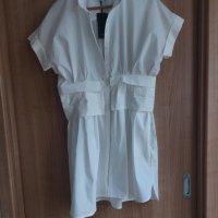 RESERVED - бяла рокля/риза, снимка 1 - Рокли - 40536092