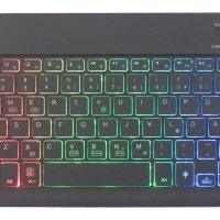 Bluetooth ултра тънка клавиатура с тъчпад, акумулаторна батерия и RGB подсветка, снимка 1 - Клавиатури и мишки - 40734303