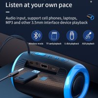 Преносим Bluetooth високоговорител с 5.3 стерео FM/SD/USB диск/Aux режими,Водоустойчив,Hifi звук , снимка 7 - Bluetooth тонколони - 42212673