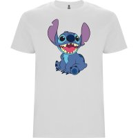 Нова детска тениска със Стич (Stitch) в бял цвят, снимка 1 - Детски тениски и потници - 44462141