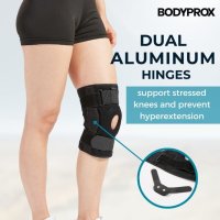 наколенка,Bodyprox Hinged Knee Brace for Men and Women, Knee Support for Swollen ACL - L, снимка 3 - Спортна екипировка - 41890913