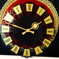 Немски стенен часовник,метален. , снимка 4 - Антикварни и старинни предмети - 41978591