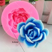 3D Роза Сукулент цвете силиконов молд форма декорация торта фондан шоколад свещ гипс сапун, снимка 1 - Форми - 35955450