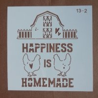 Шаблон за декорация стенсил скрапбук декупаж happiness is homemade rustic - 13-2, снимка 1 - Други - 36008521
