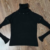 Черна поло блуза S/M-8лв.ПРОМОЦИЯ, снимка 1 - Блузи с дълъг ръкав и пуловери - 39467573