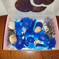 Ръчно изработени сапунчета с морски животни в подаръчна кутия , снимка 3 - Декорация за дома - 44358739