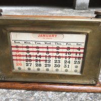 старинен настолен датник/календар/ - MADE IN ENGLAND, снимка 3 - Антикварни и старинни предмети - 41225567