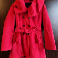 Червено палто с качулка , снимка 8 - Якета - 39551055