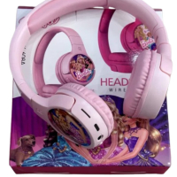 Безжични слушалки с вграден микрофон Barbie, сгъваеми и регулируеми, снимка 4 - Bluetooth слушалки - 44803226