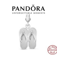 Сребърен талисман PANDORA МЕ 925 flip flops summer charm, снимка 1 - Гривни - 34724120