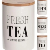 Керамична кутия за кафе,чай,захар-10х14,8 см., снимка 1 - Аксесоари за кухня - 36111229