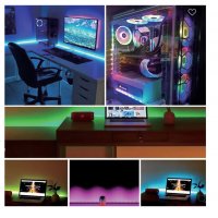 LED ленти Mercado Trade, RGB, С USB, Контролер, 4 бр., снимка 4 - Лед осветление - 39359393