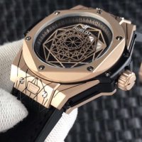 Мъжки часовник Hublot Big Bang Sang Bleu Gold с автоматичен механизъм, снимка 2 - Луксозни - 36878810