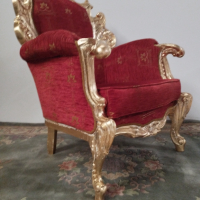 Кралско бароково кресло, снимка 1 - Дивани и мека мебел - 44574143