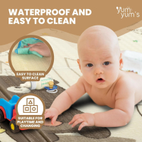 YumYum's Подплатена водоустойчива постелка за пълзене и игра за деца и бебета 200 x 150 cm, снимка 6 - Други - 44798044