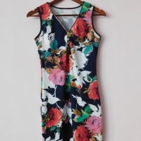 Къса рокля с флорални мотиви , снимка 2 - Рокли - 42574472
