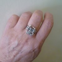 Старинен сребърен пръстен 925, снимка 2 - Пръстени - 35752825