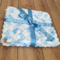Ръчно плетено бебешко одеяло , снимка 2 - Спално бельо и завивки - 44437653
