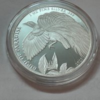 Сребро 1 oz Райска птица - Папуа нова Гвинея 2023, снимка 3 - Нумизматика и бонистика - 42228748