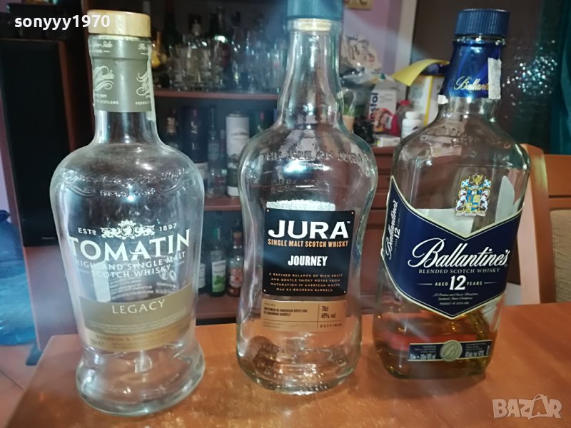 TOMATIN/BALLANTINES/JURA-3 ПРАЗНИ ШИШЕТА ЗА КОЛЕКЦИЯ 1905231037, снимка 1