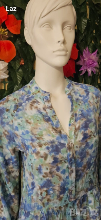 висококачествена пастелена дамска рокля, снимка 1