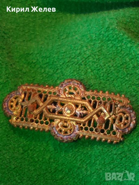 19 ВЕК ВЪЗРОЖДЕНСКА АЖУРНА с ЖИВАЧНА ПОЗЛАТА САЧАНЕНА ТОКА РЪЧНА РЯДКА МАЙСТОРСКА ИЗРАБОТКА 28507, снимка 1