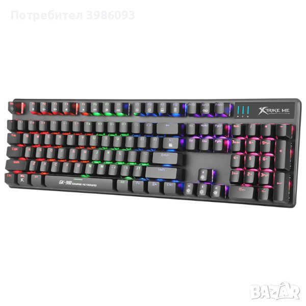 Геймърска клавиатура Xtrike Mе GK-980, черен - XTRM-GK-980, снимка 1